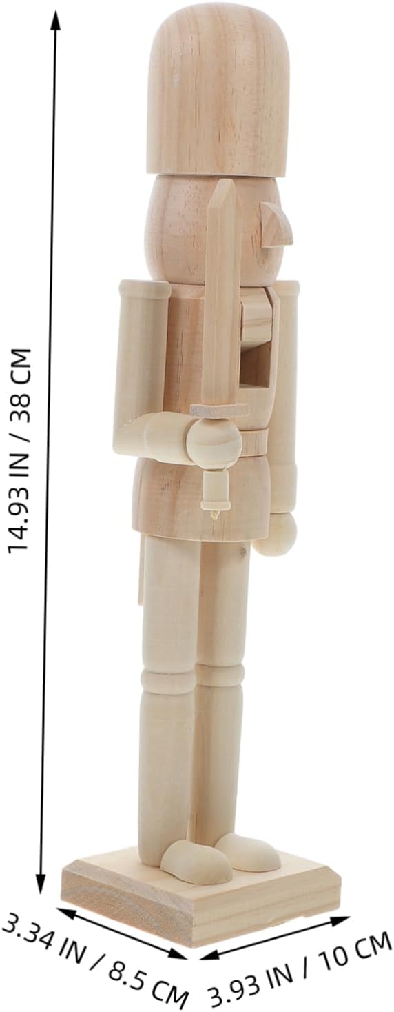 Garneck Marionettenkönigsoldat Dekoration Ornamente unlackierter Nussknacker Heimwerken Tür Dekorati