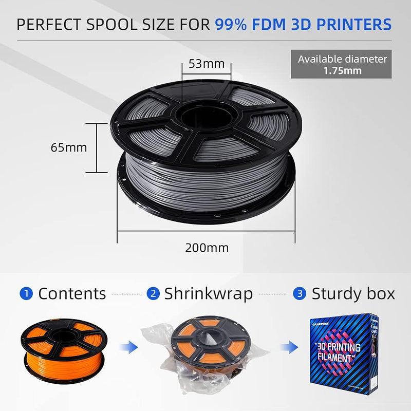FLASHFORGE® PLA-Filament für 3D-Druck, 1,75 mm, 1 kg, Rolle für Creator Serie