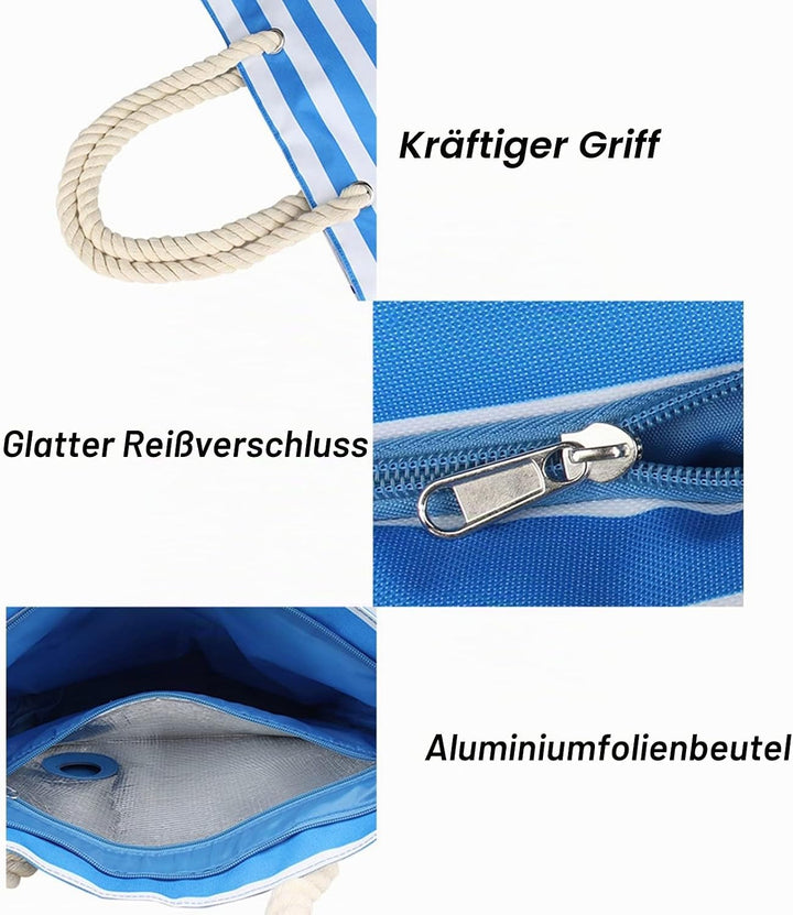 Strand Wein Flaschentasche Geldbörse, Wein Tragetasche Mit Verstecktem Spender/Isoliertem Fach, Trag