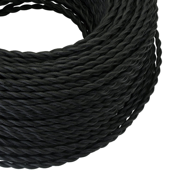 GreenSun Textilkabel 3 adrig - 5 Meter Textilkabel 3 x 0,75 mm² Stoffkabel Lampenkabel Textilummante