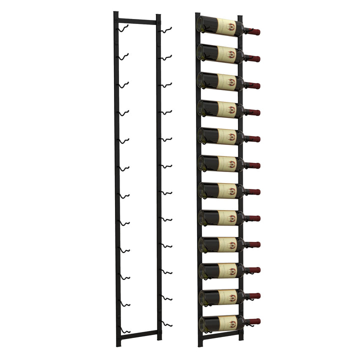 KOMFOTTEU Weinregal Wand für 6/9/12 Flaschen, vertikaler Flaschenhalter aus Metall, dekoratives Häng