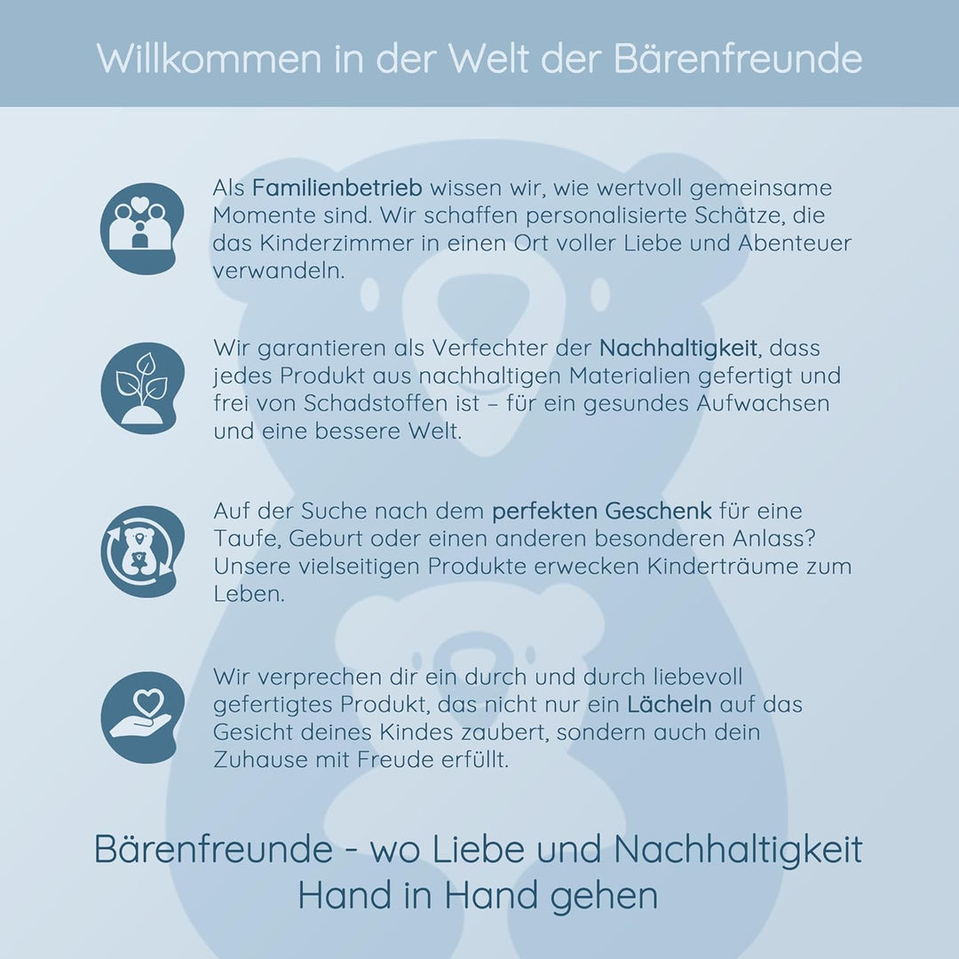 Bärenfreunde® - Personalisierter Beissring Baby - Niedlicher Greifling für Baby&