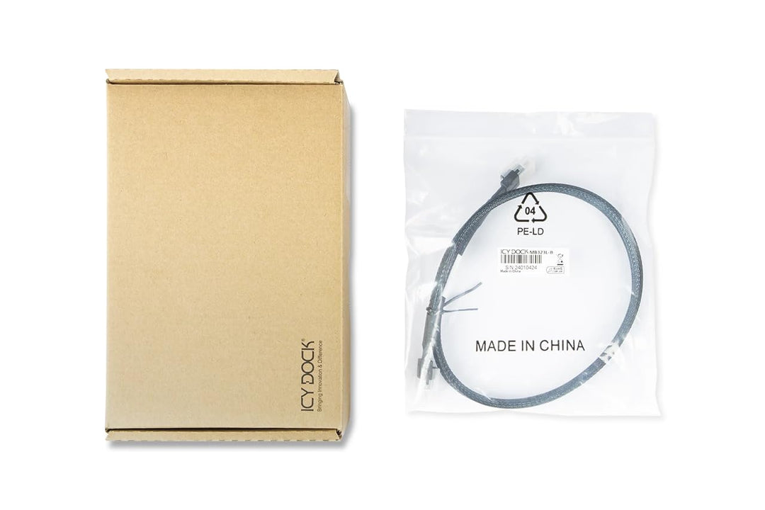 ICY DOCK MB306L-B Datenkabel - 1x SlimSAS SFF-8654 4i zu 1x SlimSAS SFF-8654 4i Länge 50cm 1x SlimSA