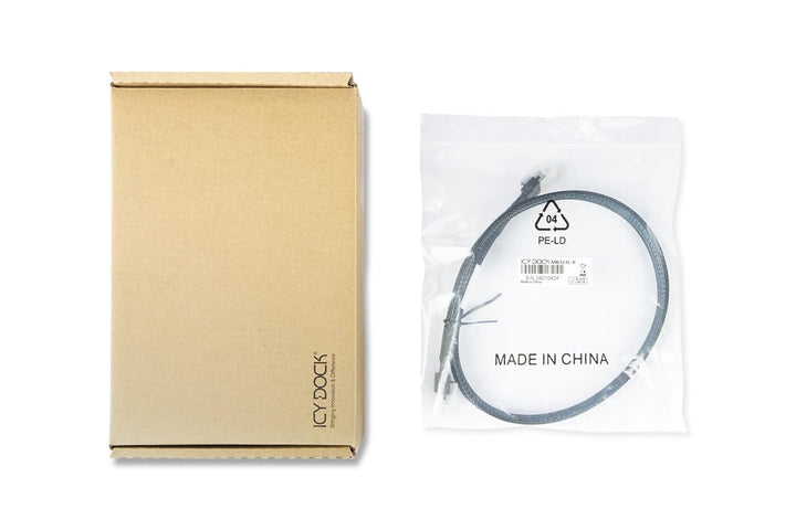 ICY DOCK MB306L-B Datenkabel - 1x SlimSAS SFF-8654 4i zu 1x SlimSAS SFF-8654 4i Länge 50cm 1x SlimSA