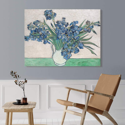 PICANOVA – Vincent Van Gogh Irises 2 100x75 cm – Bild auf Leinwand – Leinwandbild – Premium Leinwand