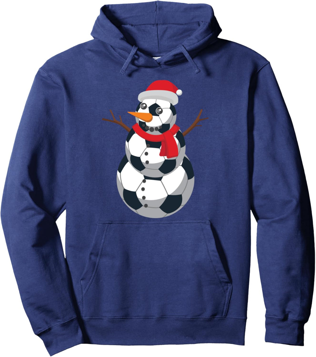 Fussball Weihnachten Schneemann Weihnachtsmann Weihnachtsmann Pullover Hoodie