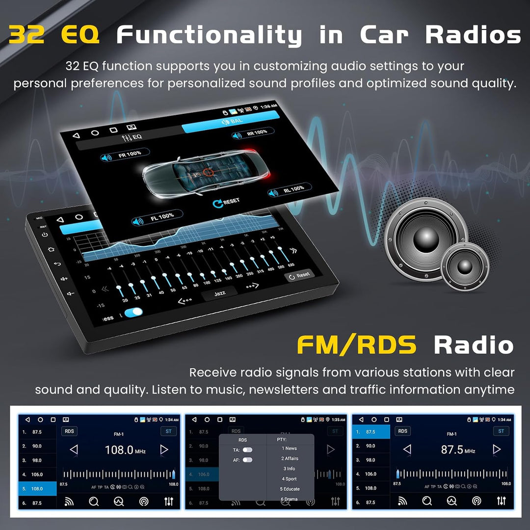 Inefala 4G+64G Autoradio Android 15 für Peugeot 207 2006-2010, 9" Touchscreen Wireless CarPlay, Andr