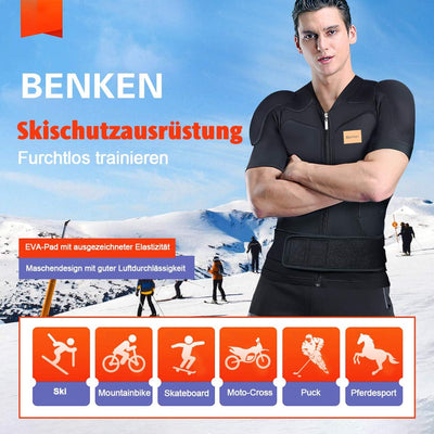 BenKen Skiing Body Short Protector Schutzausrüstung Pad mit Futter Motor Brust Schulter Rückenschutz