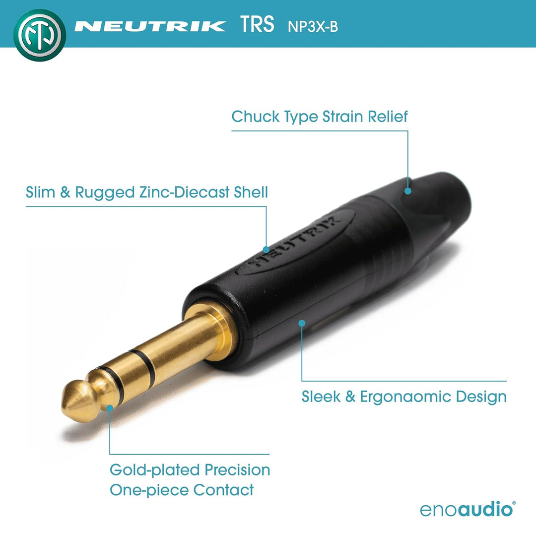 enoaudio Mogami 2932 8 Multicore Analog Kabel Breakout | Gold D-Sub 25 - Neutrik 6,3mm TRS klinke |