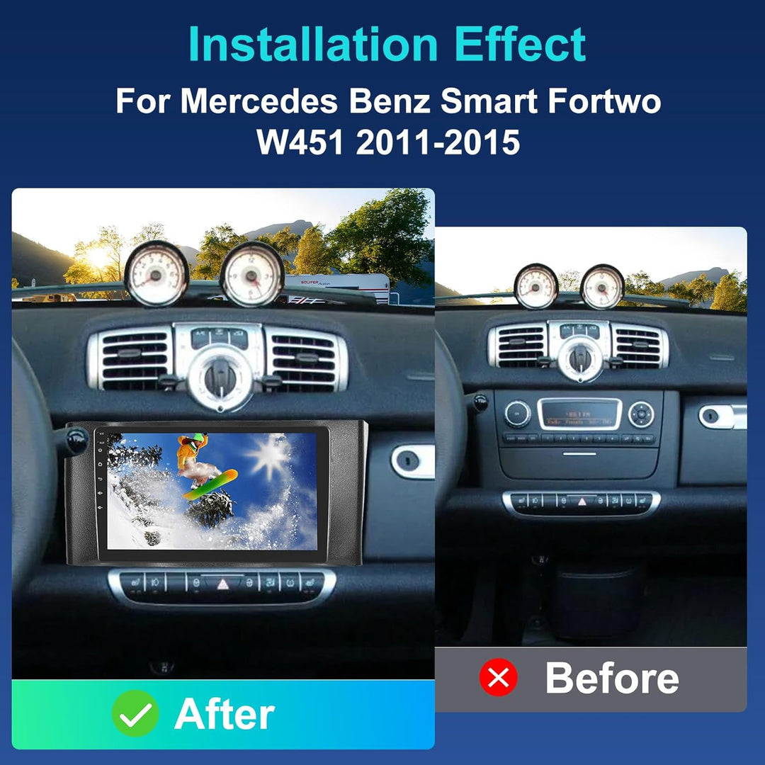Android 15, 4G+64G 8-Kern CAMECHO Qualcomm Autoradio für Mercedes Benz Smart Fortwo W451 2011-2015 C