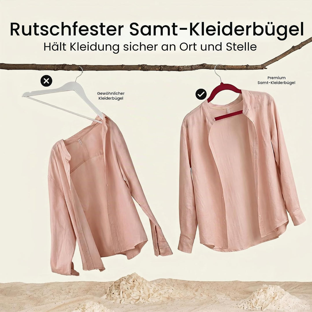 Utopia Home Premium Samt Kleiderbügel - rutschfeste &amp; langlebige Kleiderbügel - 360 Grad drehbare Ha