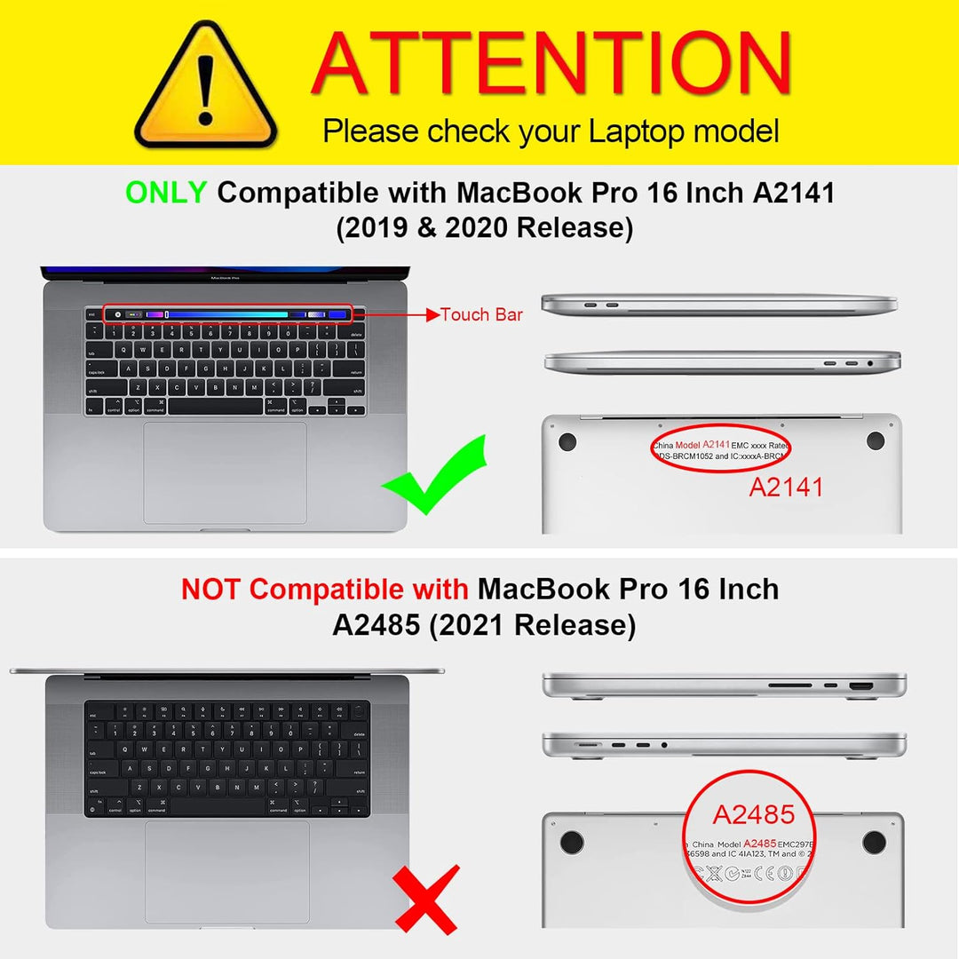 Fintie Hülle Kompatibel mit MacBook Pro 16 (2020 2019) A2141 - Ultradünne Glatt Hartschale Schutzhül