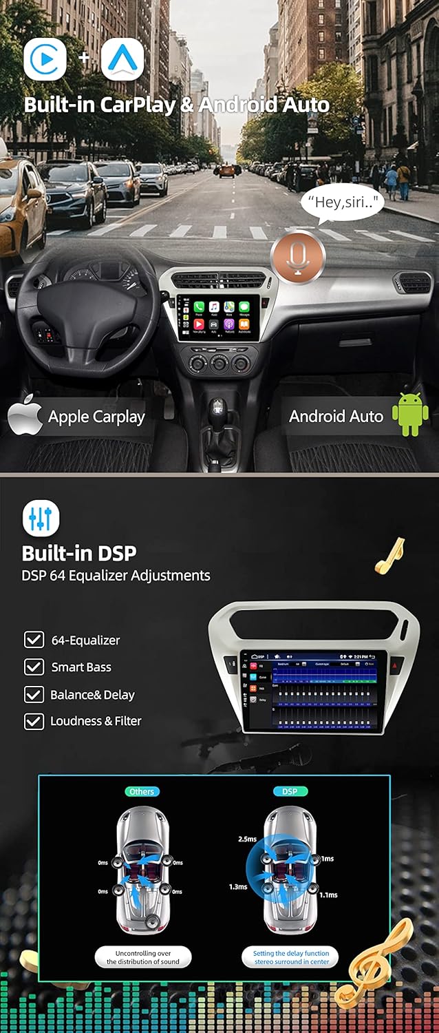 JOYX Android 13 Autoradio Passt für Peugeot 301/Citroen C-Elysee (2012-2018) - [4G+64G] - Eingebaut