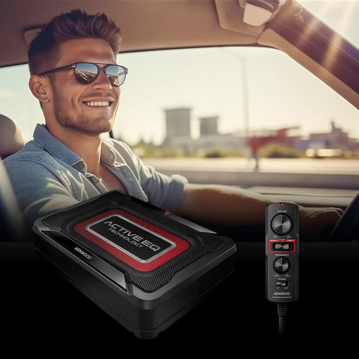 Kenwood KSC-PSW7EQ - Aktiver Kompaktsubwoofer mit Active EQ (160 Watt Ausgangsleistung, Class-D Vers