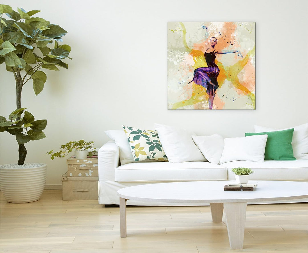Ballett IV 60x60cm Wandbild SPORTBILD Aquarell Art tolle Farben von Paul Sinus