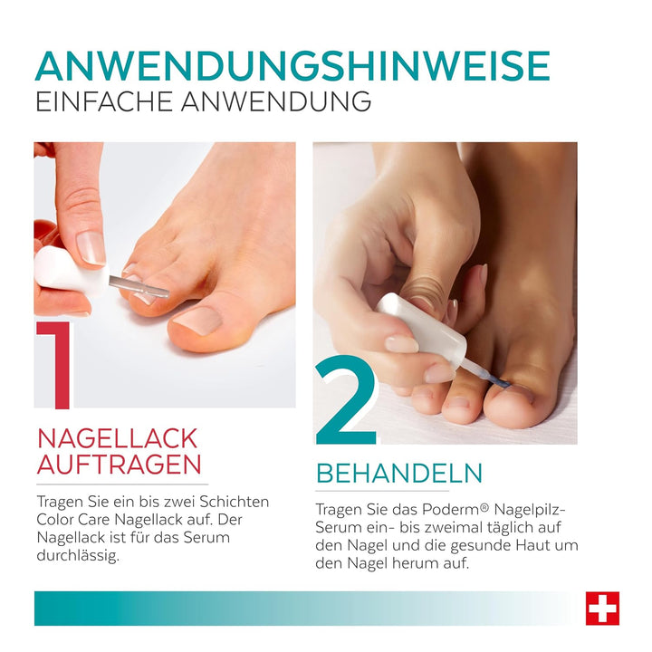 PODERM 2-in-1 Nagelpilz + Nagellack in Nudefarbe, speziell für Herren – Anti-Pilz-Pflege, repariert