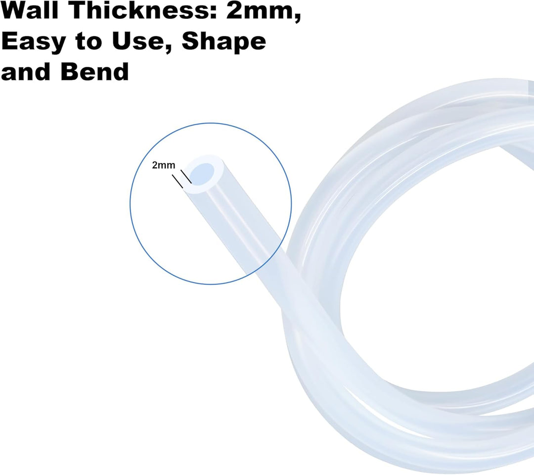 LAVMHAB Silikonschlauch 5mm ID x 9mm OD 5 Meter Länge, Lebensmitteltaugliche Schläuche Flexibler Sch