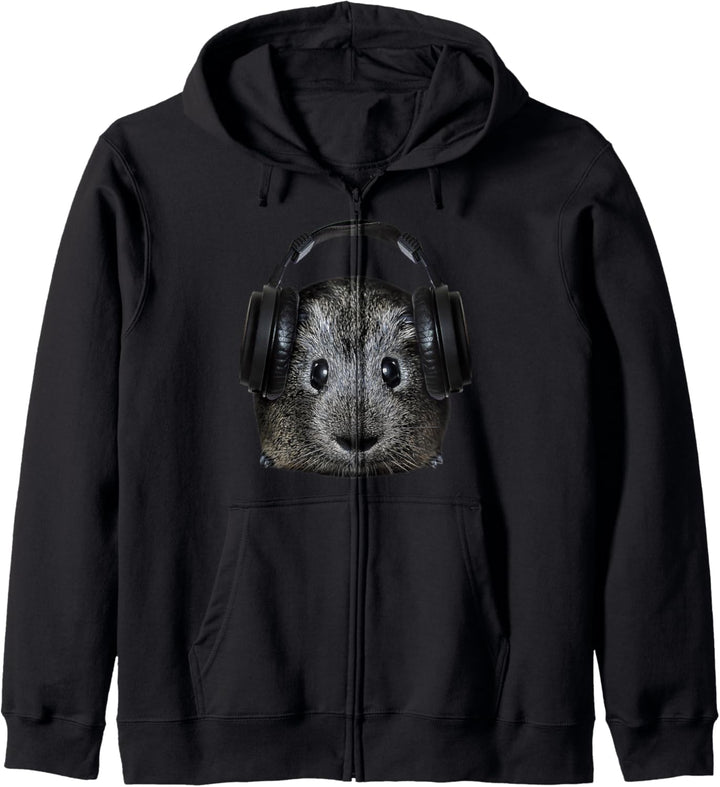DJ Meerschweinchen Geschenk Musik Festival Elektro Haustier Kapuzenjacke