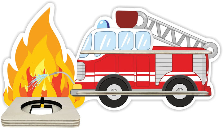 Farbklecks-Collection Musikboxregal Feuerwehrbrand, Wandregal für bis zu 18 Hörfiguren, Masse 48 x 2