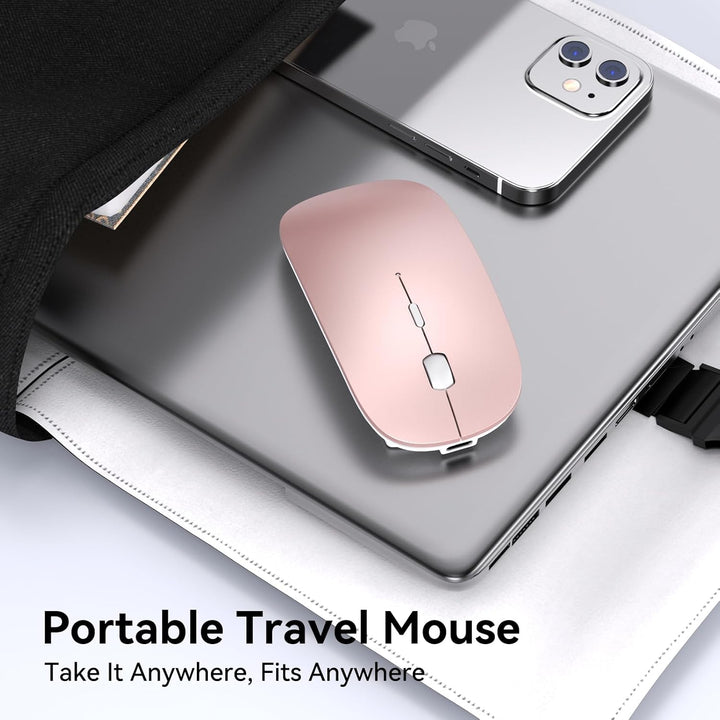 RaceGT Maus Kabellos USB-C & USB-A, Mouse Aufladbar 2,4GHz Leise klick Beidhändig 3 Adjustable DPI L