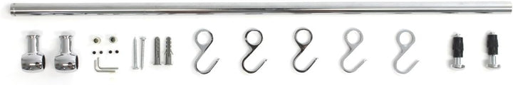 Hängeleiste/Küchenleiste zur Wandbefestigung 60cm, mit 5 Haken