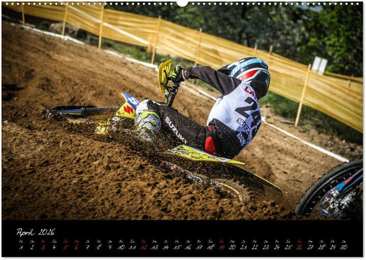 Motocross Racing 2026 (hochwertiger Premium Wandkalender 2026 DIN A2 quer), Kunstdruck in Hochglanz: