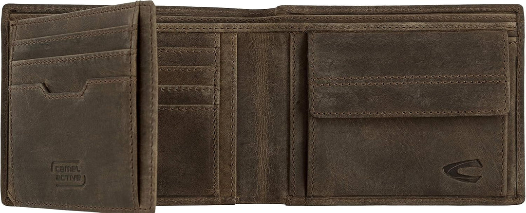 camel active Vietnam Herren Geldbörse RFID Querformat Leder Mittelgross, Brown