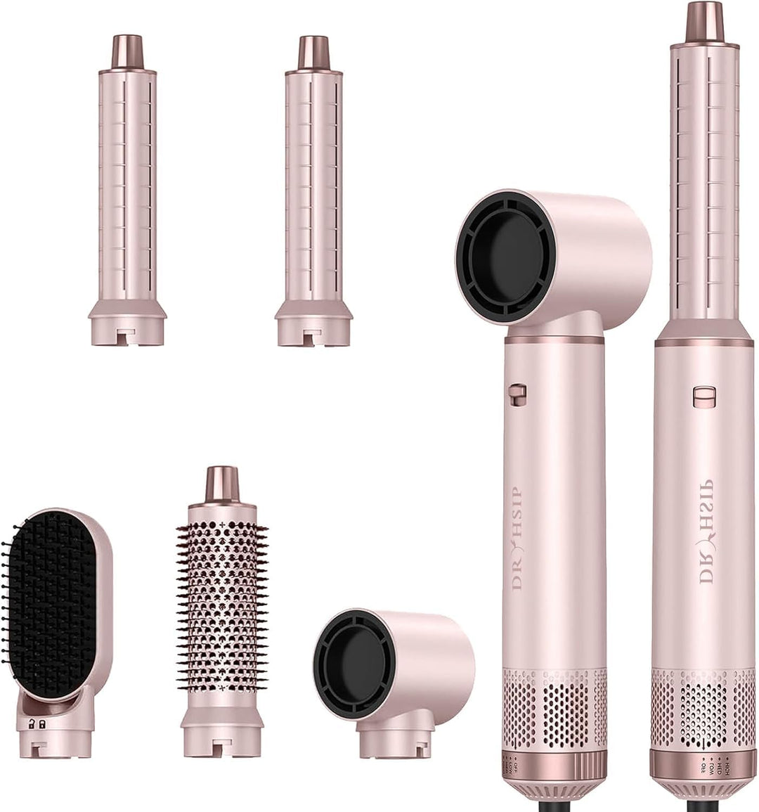 Dryhsip Warmluftbürste, 5 in 1 Hairstyler, Föhnbürste mit haartrockner für Frauen, Airstyler mit Föh