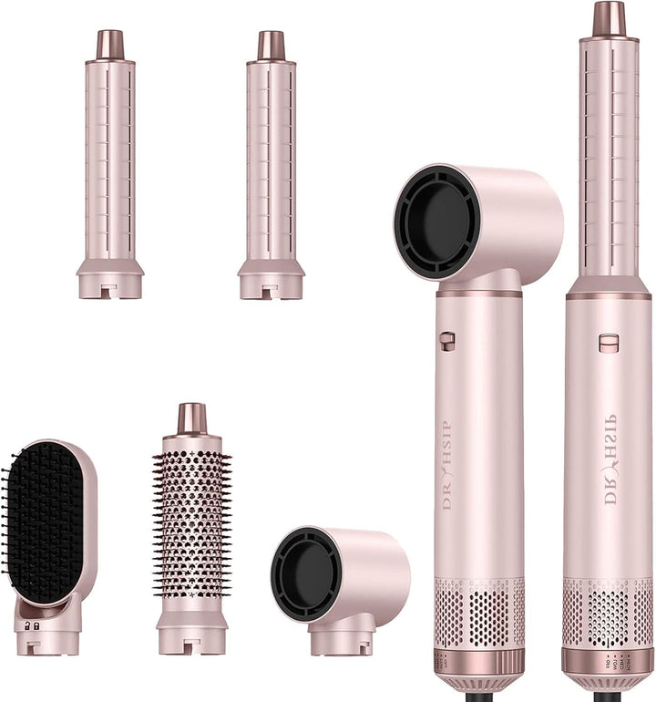 Dryhsip Warmluftbürste, 5 in 1 Hairstyler, Föhnbürste mit haartrockner für Frauen, Airstyler mit Föh