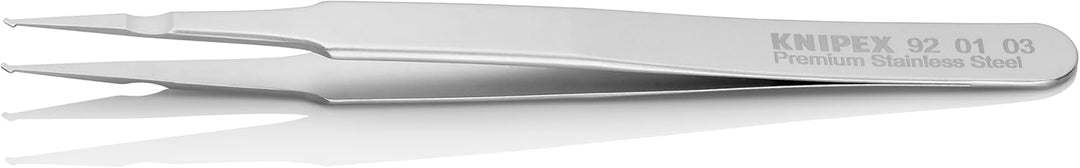 KNIPEX SMD-Präzisionspinzette Mattiert Glatt 120 mm, 92 01 03 1.5 mm Silber, 1.5 mm Silber