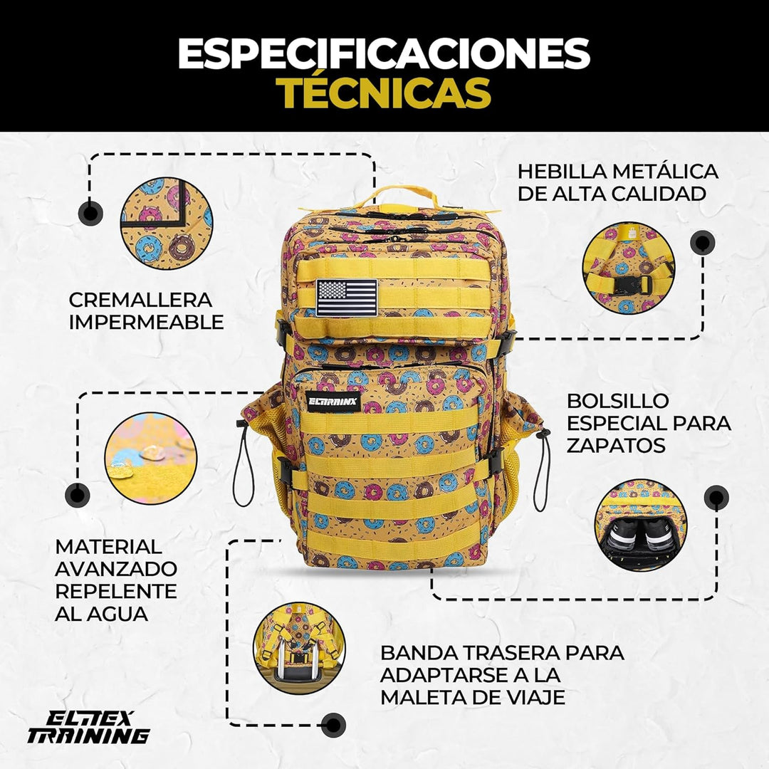 ELITRAINX ELITEX TRAINING Militär-Rucksack, 45 l, wasserdicht, Sport, Flugzeugkabine, CrossTraining,