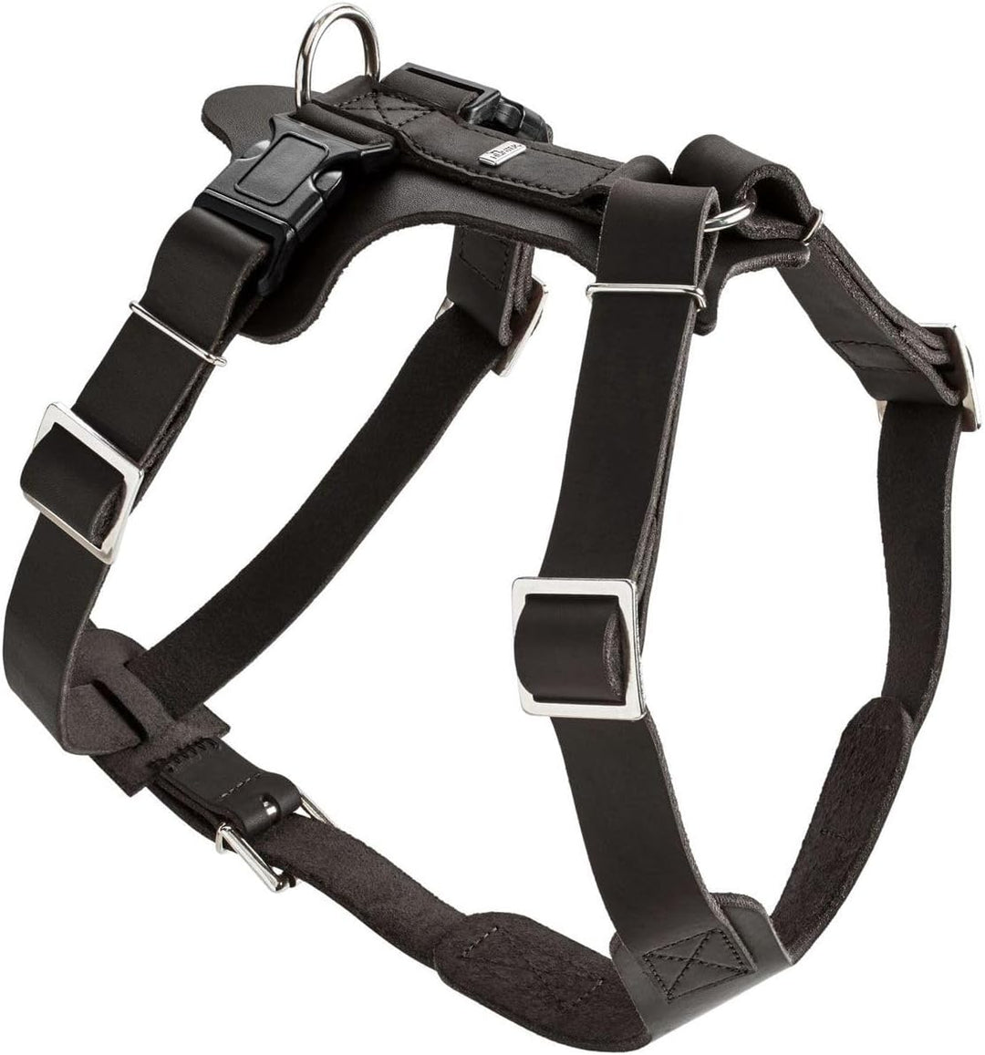 HUNTER Aalborg Hundegeschirr, Leder, S-M/1, schwarz schwarz S-M/1, schwarz S-M/1