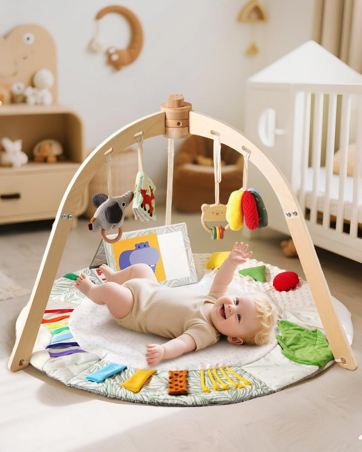 Promise Babe Spielbogen Baby Holz Baby Spielmatte Spielbogen Holz Gym 6 Interaktive Sensorik Spielze