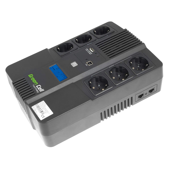 Green Cell AiO 800VA 480W Überspannungsschutz 230V schwarz
