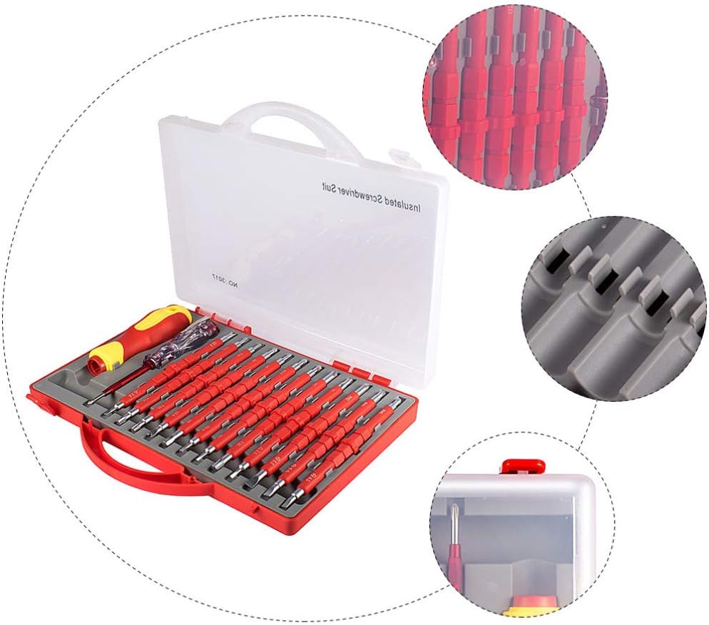 Housoutil Isolierte Elektriker Schraubendreher Set 26- In- 1 Isolierte Elektriker Schraubendreher Sc