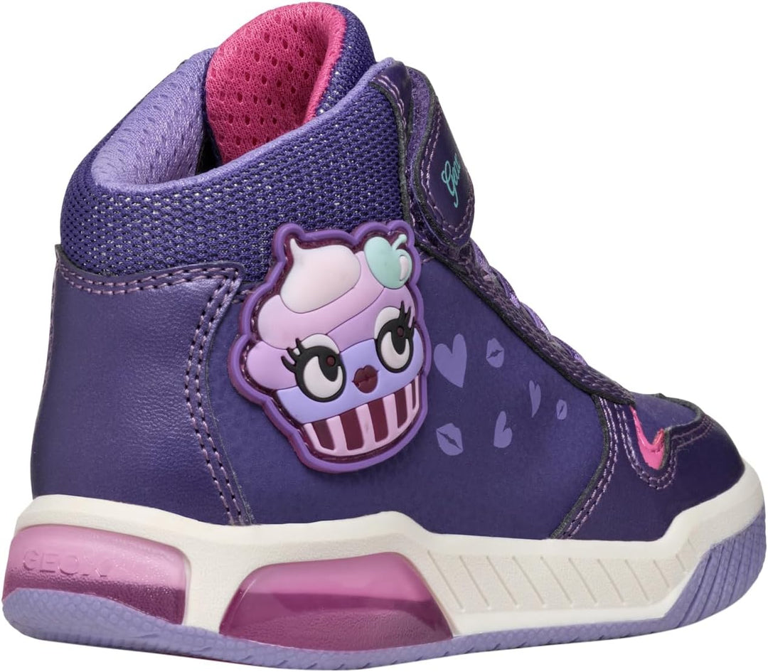 Geox Mädchen J Inek Girl CSneakers 30 EU Violet Fuchsia, 30 EU Violet Fuchsia