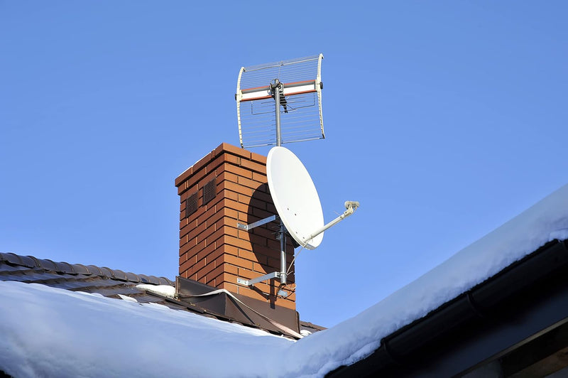 EMOS Antennenkabel 100m weiss, Koaxialkabel für Verkabelung, TV und SAT, Typ CB130, Fernsehkabel mit