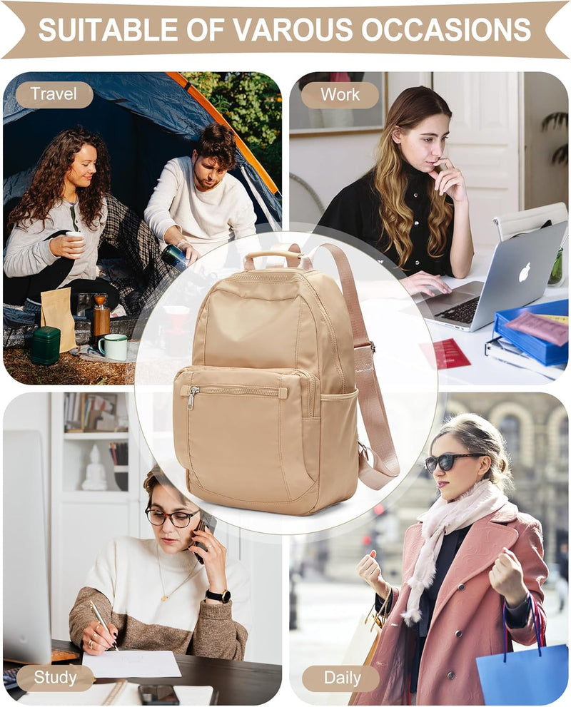 Rucksack Damen,Wasserdicht Cityrucksack Handgepäck Laptop Lässig Rucksack Tasche 2 in 1 mit Laptopfa