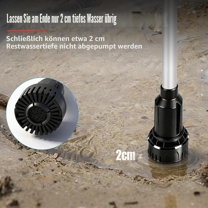 Kabellose Stabwasserpumpe, kompatibel mit Milwaukee M18, Förderleistung 3600 l/h, tragbare Wasserpum