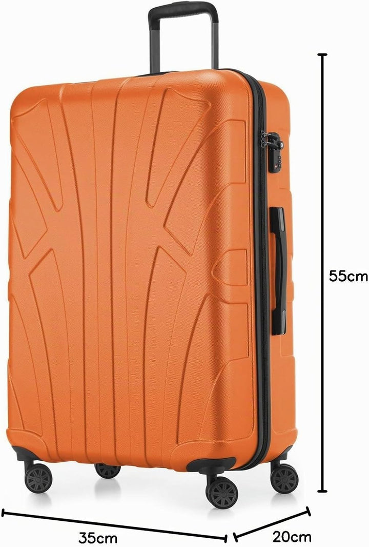 suitline Handgepäck Hartschalen-Koffer Koffer Trolley Rollkoffer Reisekoffer, TSA, 55 cm, ca. 34 Lit