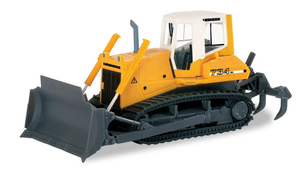 herpa Liebherr 151689 – Planierraupe PR734, Litronic, Baustellen Fahrzeug, Model Bagger, Truck, Mini