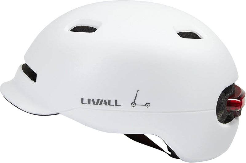 Livall Unisex – Erwachsene C20 Fahrradhelm 54-58cm Weiss, 54-58cm Weiss