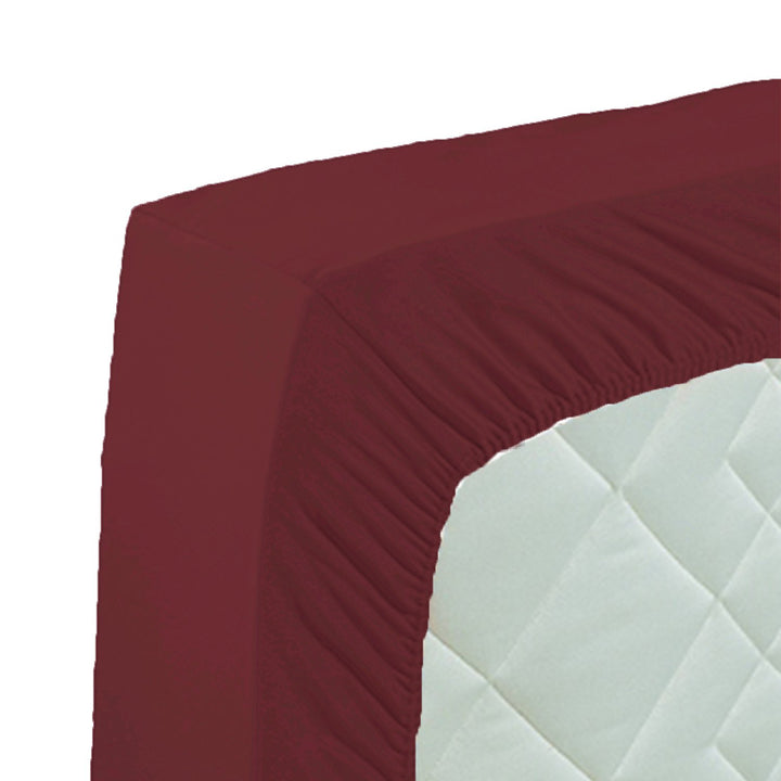 Curt Bauer Spannbettlaken, Rubinrot, 160 x 200 cm 160 x 200 cm Aubergine, 160 x 200 cm Aubergine