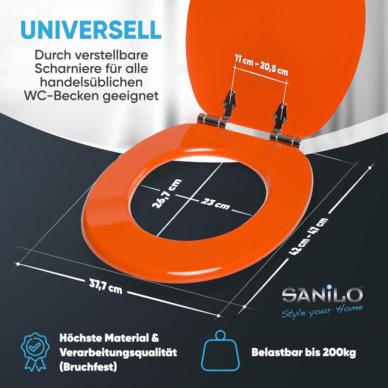 Sanilo WC Sitz mit Absenkautomatik, viele neue Toilettendeckel zur Auswahl, hochwertige Oberfläche,