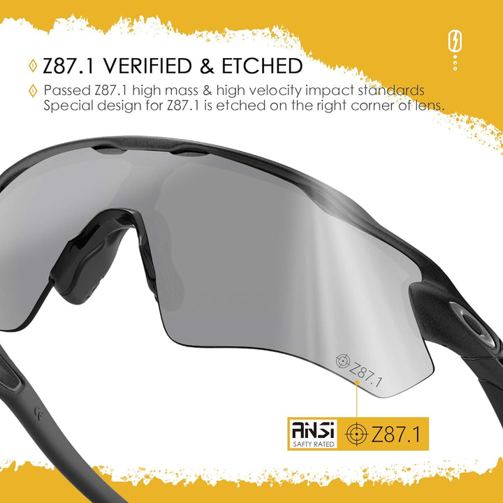 AOZAN ANSI Z87.1 Ersatzgläser kompatibel mit Oakley Half Jacket 2.0 XL OO9153 Sonnenbrille Gainsboro