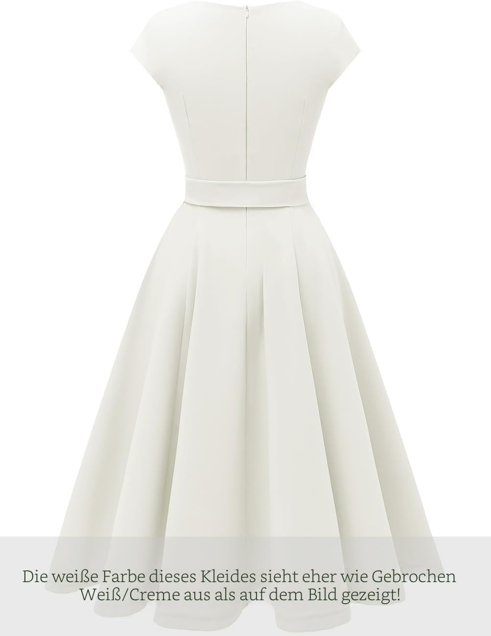 DRESSTELLS Cocktailkleid Damen Festliche Kleider 1950er Knielang Rockabilly Hochzeitkleid Swing Part