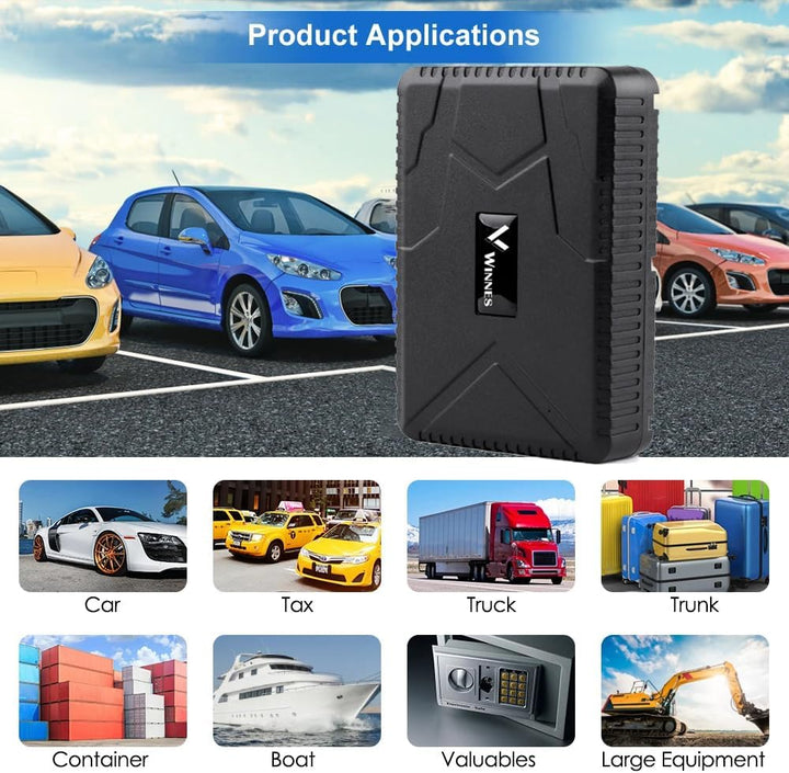 Winnes GPS Tracker 4G 120 Tage Lange Standby-Zeit GPS Tracker Auto Ohne ABO mit kostenlose Apps Star