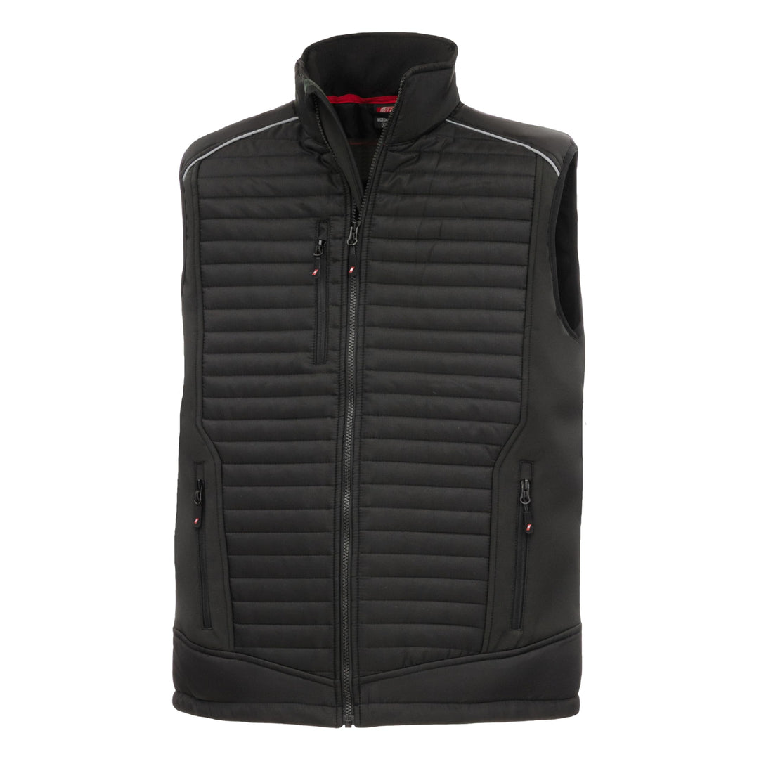 Nitras Motion Tex Plus Arbeitsweste - gesteppte Softshell-Weste mit Reflektoren - warm &amp; robust