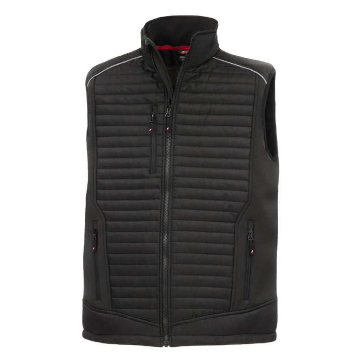Nitras Motion Tex Plus Arbeitsweste - gesteppte Softshell-Weste mit Reflektoren - warm &amp; robust
