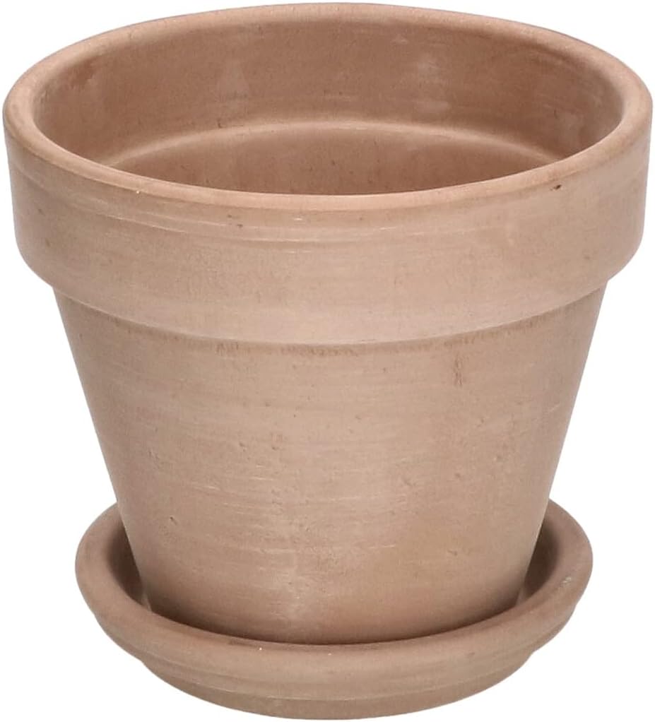 KOTARBAU® Blumentopf Übertopf aus Terrakotta Mokka ⌀ 13 cm für Innenräume und Gärten Mokka 13 Cm, Mo